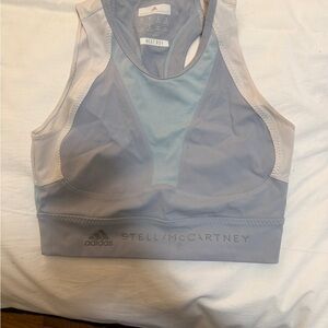 Adidas by Stella McCartney Women's Light Blue and Gray Sports Bra
